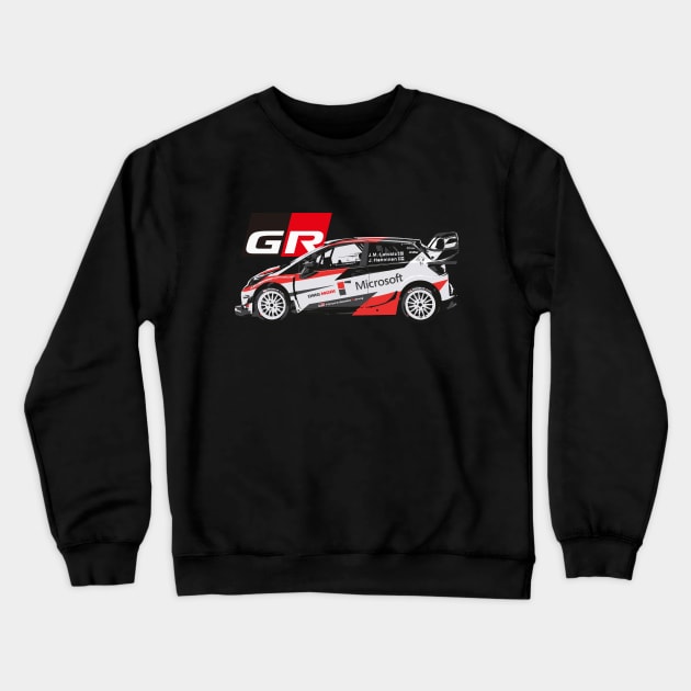 Toyota Yaris GR WRC Car Crewneck Sweatshirt by cowtown_cowboy